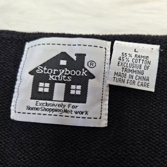 STORYBOOK KNITS Flamenco Dancers In Pink Cardigan Size L Women's Sequin Sweater - Picture 6 of 10